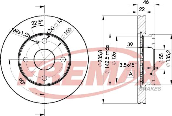 FREMAX BD-3265 - Спирачен диск vvparts.bg