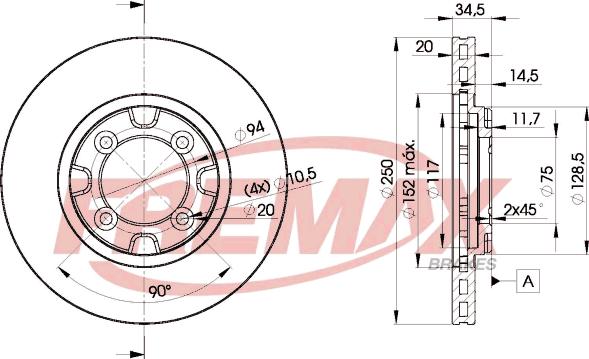 FREMAX BD-3263 - Спирачен диск vvparts.bg