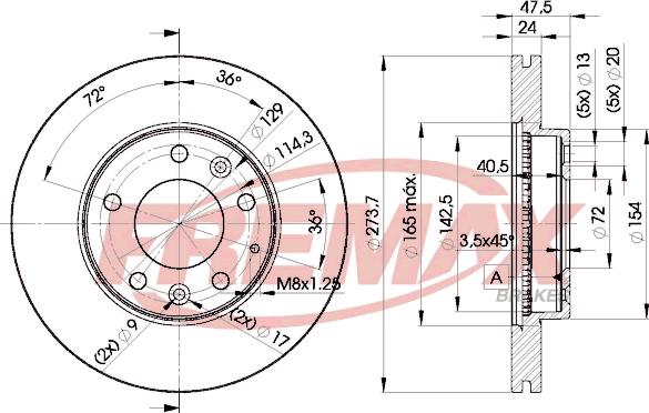 FREMAX BD-3267 - Спирачен диск vvparts.bg