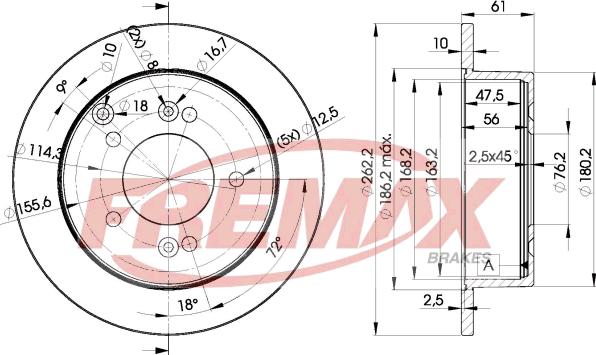 FREMAX BD-2905 - Спирачен диск vvparts.bg