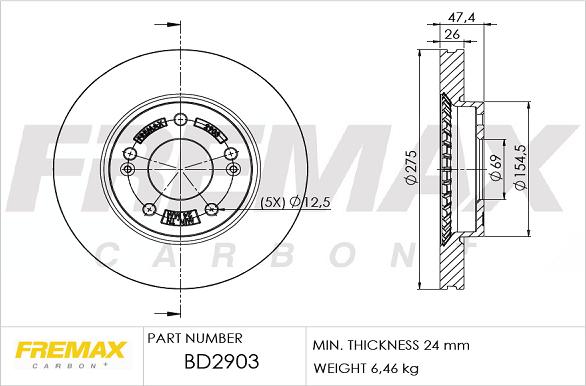 FREMAX BD-2903 - Спирачен диск vvparts.bg