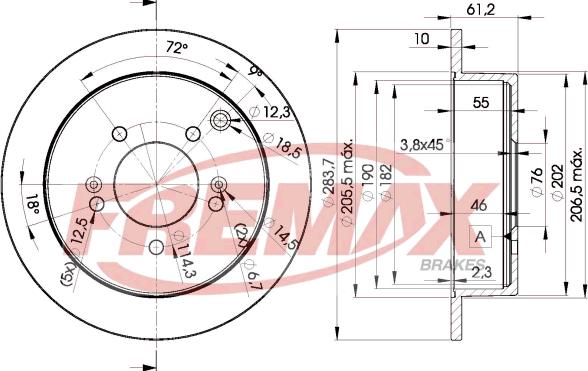 FREMAX BD-2907 - Спирачен диск vvparts.bg