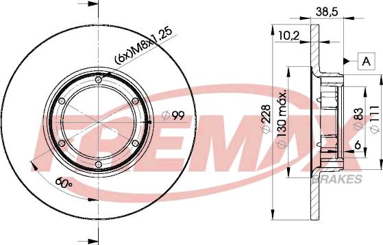 FREMAX BD-2500 - Спирачен диск vvparts.bg