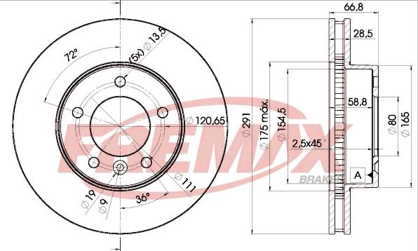 FREMAX BD-2519 - Спирачен диск vvparts.bg