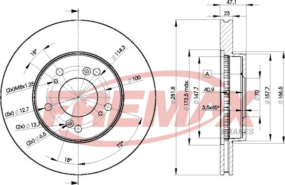 FREMAX BD-2586 - Спирачен диск vvparts.bg