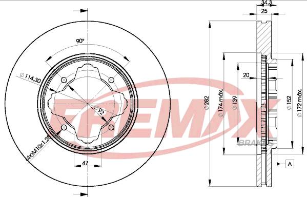 FREMAX BD-2582 - Спирачен диск vvparts.bg