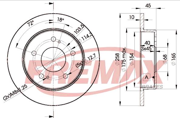 FREMAX BD-2044 - Спирачен диск vvparts.bg