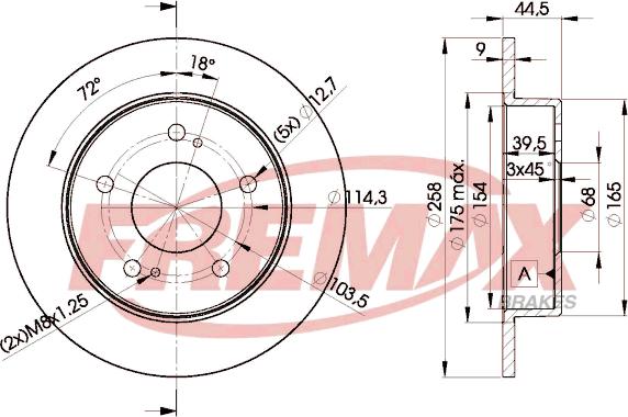 FREMAX BD-2045 - Спирачен диск vvparts.bg