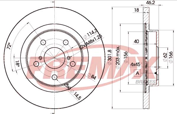 FREMAX BD-2010 - Спирачен диск vvparts.bg