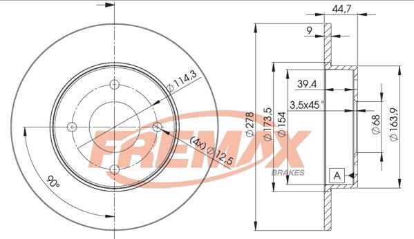 FREMAX BD-2083 - Спирачен диск vvparts.bg