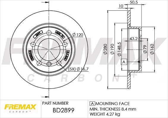 FREMAX BD-2899 - Спирачен диск vvparts.bg
