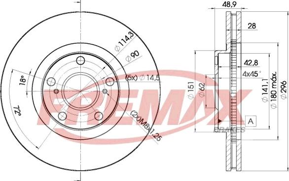 FREMAX BD-2820 - Спирачен диск vvparts.bg