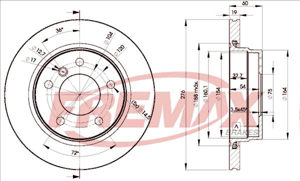 FREMAX BD-2315 - Спирачен диск vvparts.bg