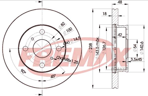 FREMAX BD-2250 - Спирачен диск vvparts.bg