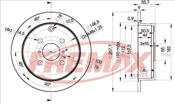 FREMAX BD-2251 - Спирачен диск vvparts.bg