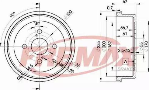 FREMAX BD-2252 - Спирачен барабан vvparts.bg