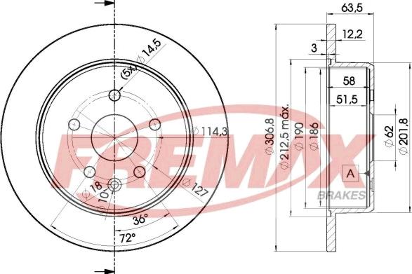 FREMAX BD-2790 - Спирачен диск vvparts.bg