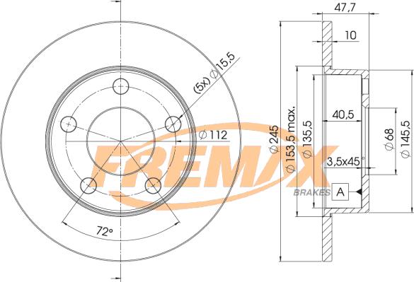 FREMAX BD-2746 - Спирачен диск vvparts.bg