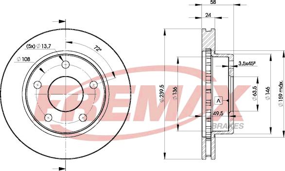 FREMAX BD-7974 - Спирачен диск vvparts.bg