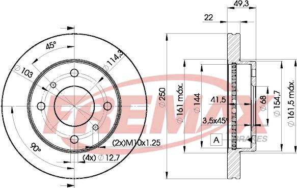 FREMAX BD-7450 - Спирачен диск vvparts.bg