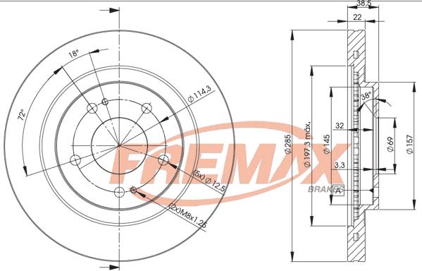 FREMAX BD-7039 - Спирачен диск vvparts.bg