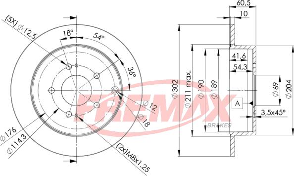 FREMAX BD-7032 - Спирачен диск vvparts.bg