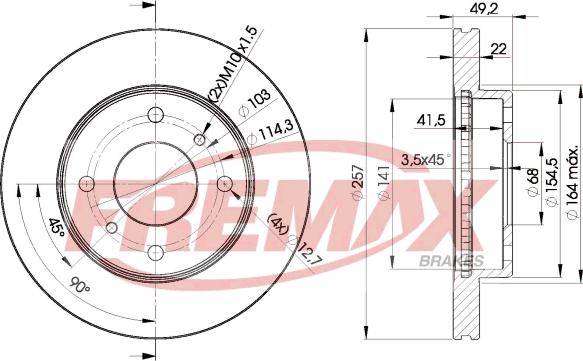 FREMAX BD-7101 - Спирачен диск vvparts.bg