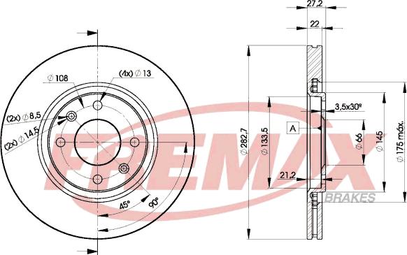 FREMAX BD-7810 - Спирачен диск vvparts.bg