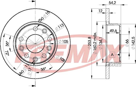 FREMAX BD-7307 - Спирачен диск vvparts.bg