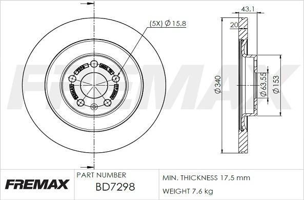 FREMAX BD-7298 - Спирачен диск vvparts.bg