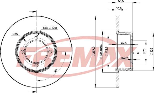 FREMAX BD-7739 - Спирачен диск vvparts.bg