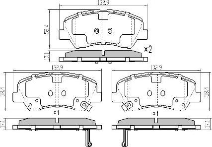 FREMAX FBP-5810 - Комплект спирачно феродо, дискови спирачки vvparts.bg