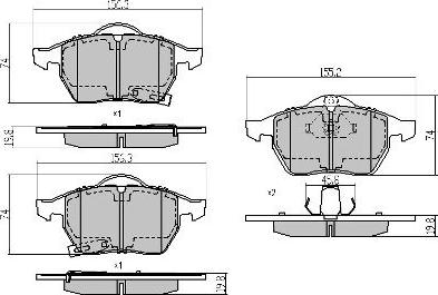 FREMAX FBP-0998-01 - Комплект спирачно феродо, дискови спирачки vvparts.bg