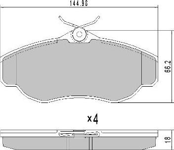 FREMAX FBP-0926 - Комплект спирачно феродо, дискови спирачки vvparts.bg