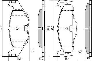 FREMAX FBP-0461 - Комплект спирачно феродо, дискови спирачки vvparts.bg