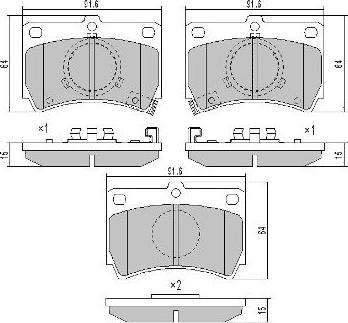 FREMAX FBP-0537 - Комплект спирачно феродо, дискови спирачки vvparts.bg