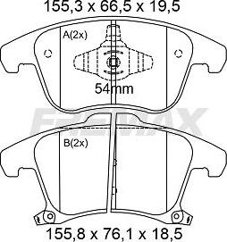 FREMAX FBP-0001 - Комплект спирачно феродо, дискови спирачки vvparts.bg