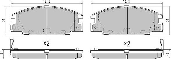 FREMAX FBP-0016 - Комплект спирачно феродо, дискови спирачки vvparts.bg