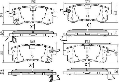 FREMAX FBP-0084 - Комплект спирачно феродо, дискови спирачки vvparts.bg