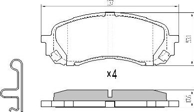 FREMAX FBP-0030 - Комплект спирачно феродо, дискови спирачки vvparts.bg