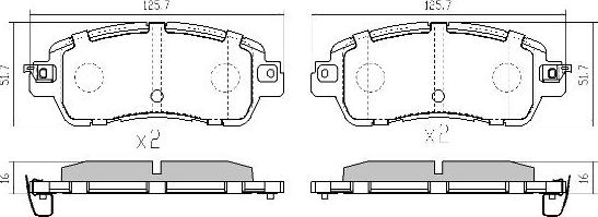 FREMAX FBP-0031 - Комплект спирачно феродо, дискови спирачки vvparts.bg