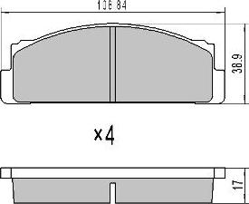 FTE BL1012A1 - Комплект спирачно феродо, дискови спирачки vvparts.bg