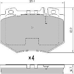 FREMAX FBP-0020 - Комплект спирачно феродо, дискови спирачки vvparts.bg