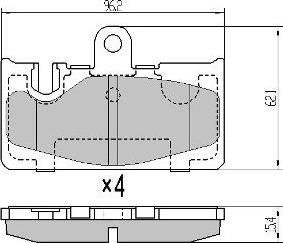 FREMAX FBP-0074 - Комплект спирачно феродо, дискови спирачки vvparts.bg