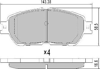 FREMAX FBP-0072 - Комплект спирачно феродо, дискови спирачки vvparts.bg
