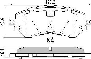 FREMAX FBP-0077 - Комплект спирачно феродо, дискови спирачки vvparts.bg