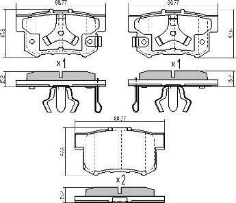 FREMAX FBP-0860 - Комплект спирачно феродо, дискови спирачки vvparts.bg