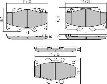 FREMAX FBP-0862 - Комплект спирачно феродо, дискови спирачки vvparts.bg