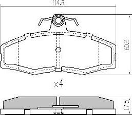 FREMAX FBP-0306 - Комплект спирачно феродо, дискови спирачки vvparts.bg