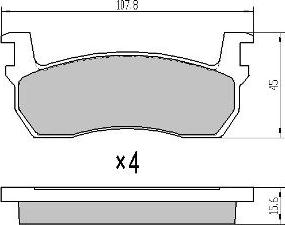 FREMAX FBP-0298 - Комплект спирачно феродо, дискови спирачки vvparts.bg